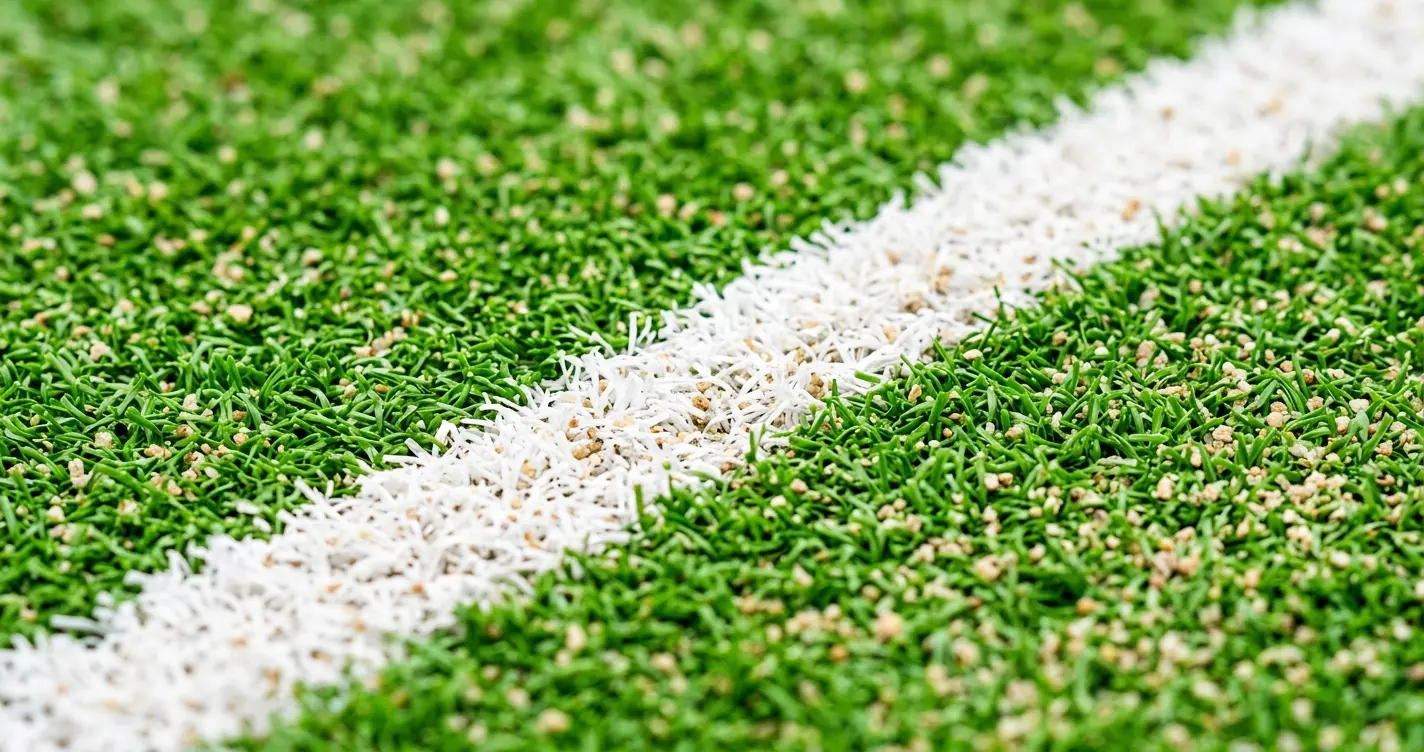 Surface en gazon synthétique d'un terrain de padel